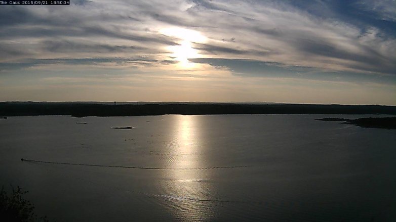 Lake Travis webcam, September 21, 2015 5:55 PM CT