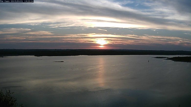 Lake Travis webcam, September 21, 2015 6:25 PM CT