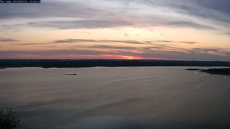 Lake Travis webcam, September 21, 2015 6:40 PM CT