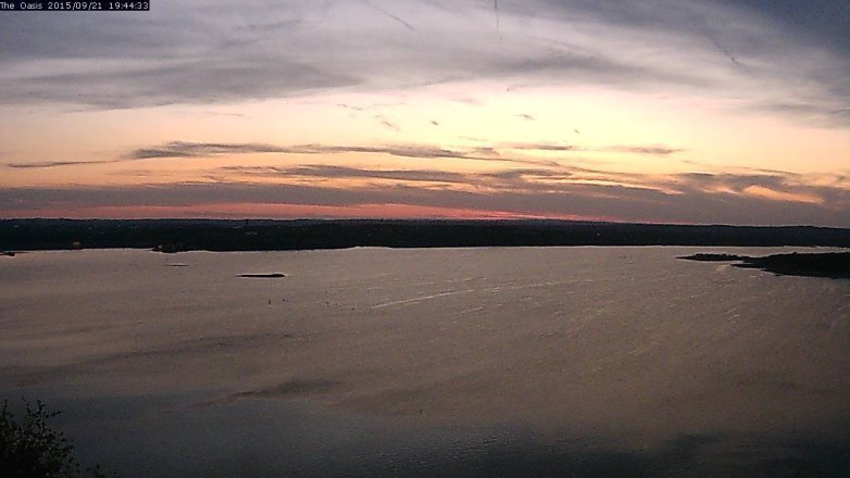 Lake Travis webcam, September 21, 2015 6:50 PM CT