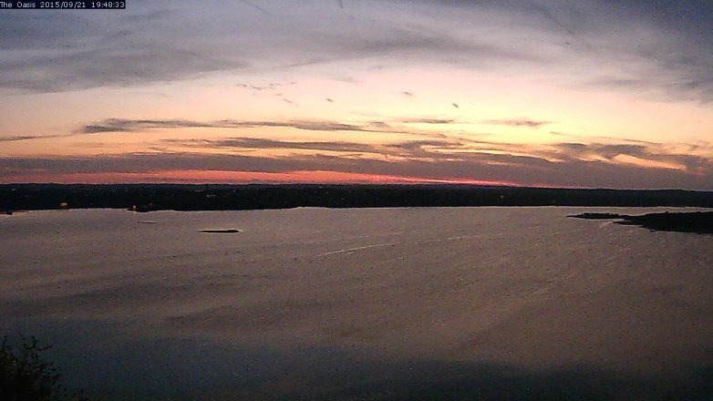 Lake Travis webcam, September 21, 2015 6:55 PM CT