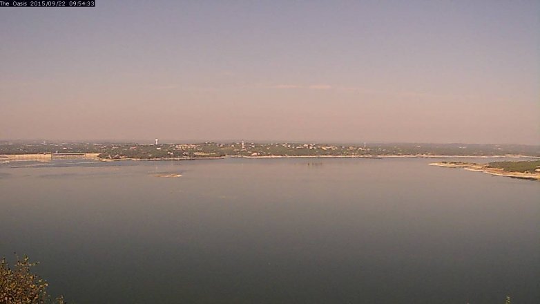 Lake Travis webcam, September 22, 2015 9:00 AM CT