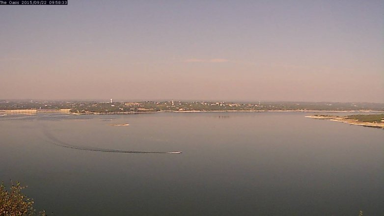 Lake Travis webcam, September 22, 2015 9:05 AM CT
