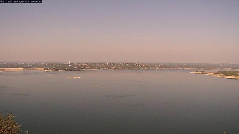 Lake Travis webcam, September 22, 2015 9:10 AM CT