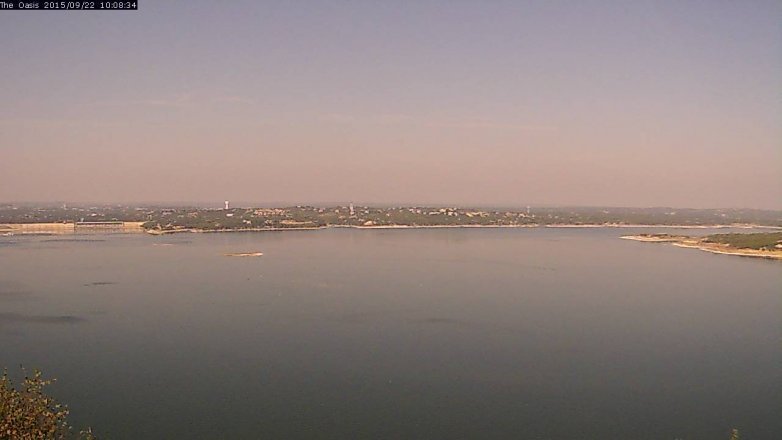 Lake Travis webcam, September 22, 2015 9:15 AM CT