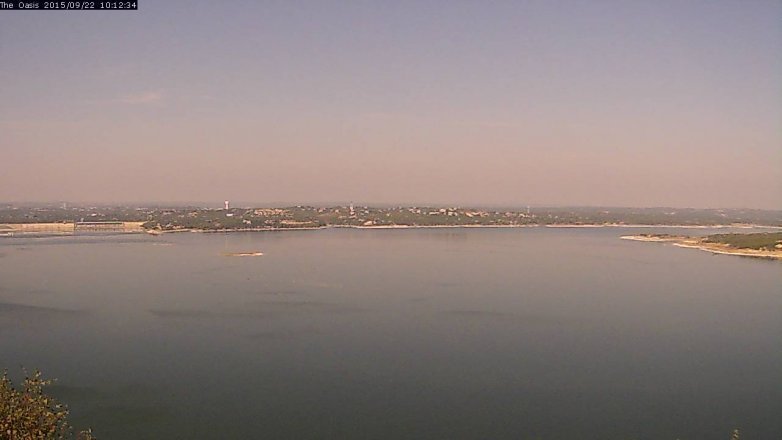 Lake Travis webcam, September 22, 2015 9:20 AM CT