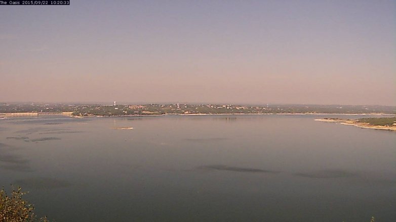 Lake Travis webcam, September 22, 2015 9:25 AM CT
