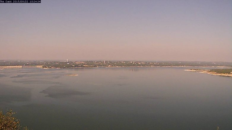 Lake Travis webcam, September 22, 2015 9:30 AM CT