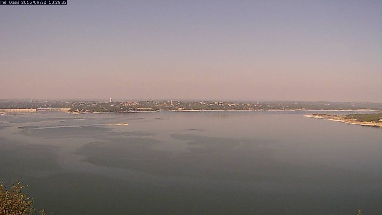 Lake Travis webcam, September 22, 2015 9:35 AM CT
