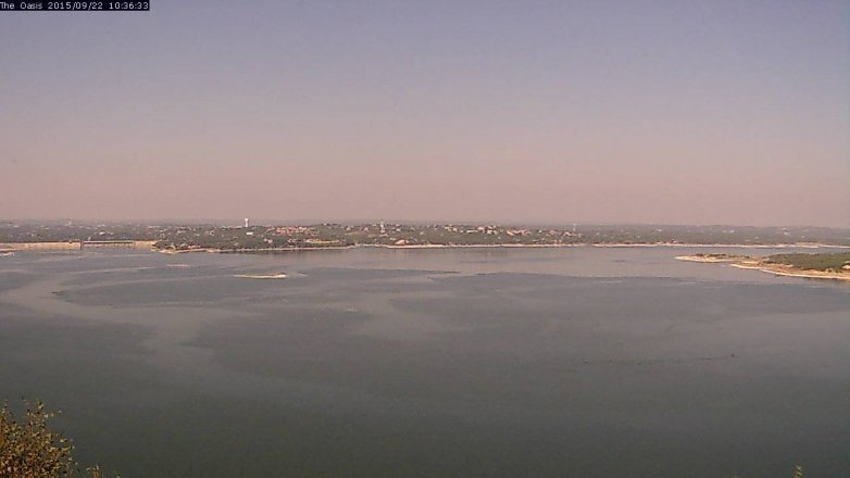 Lake Travis webcam, September 22, 2015 9:40 AM CT