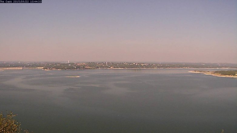 Lake Travis webcam, September 22, 2015 9:50 AM CT