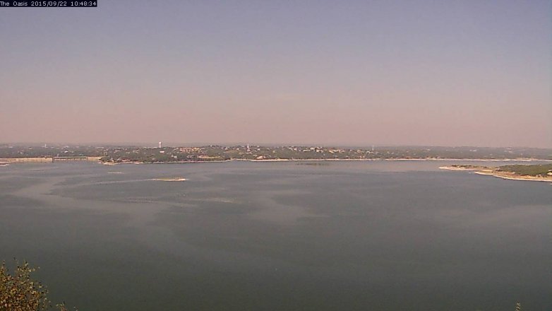 Lake Travis webcam, September 22, 2015 9:55 AM CT
