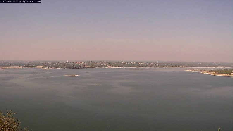 Lake Travis webcam, September 22, 2015 10:00 AM CT