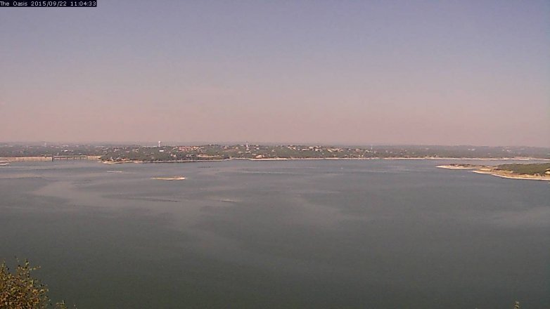 Lake Travis webcam, September 22, 2015 10:10 AM CT