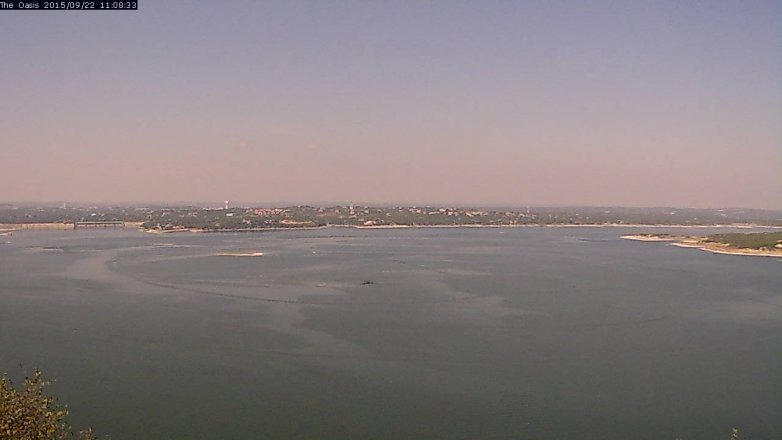Lake Travis webcam, September 22, 2015 10:15 AM CT