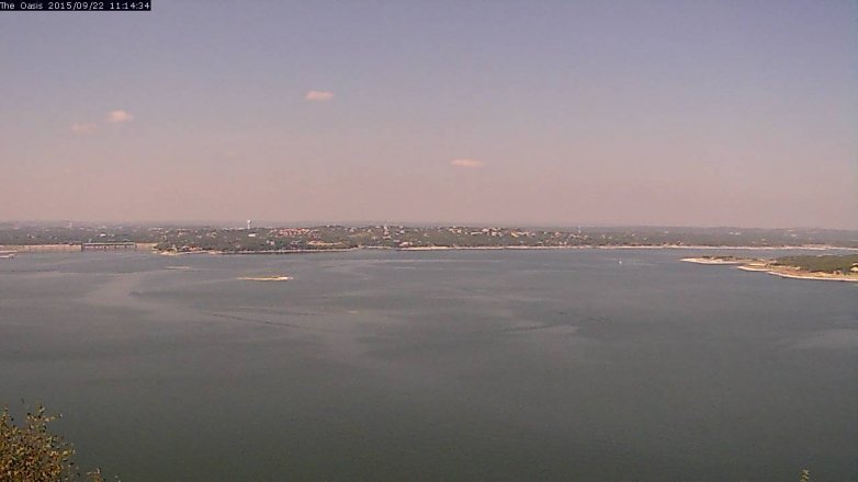 Lake Travis webcam, September 22, 2015 10:20 AM CT