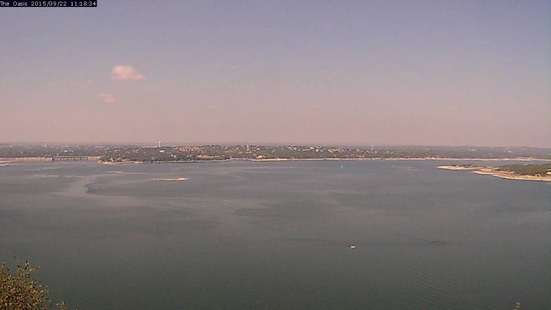 Lake Travis webcam, September 22, 2015 10:25 AM CT
