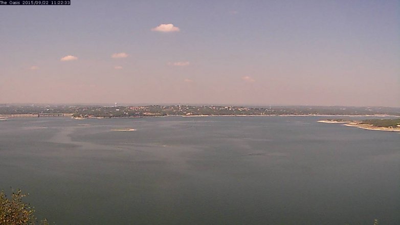 Lake Travis webcam, September 22, 2015 10:30 AM CT