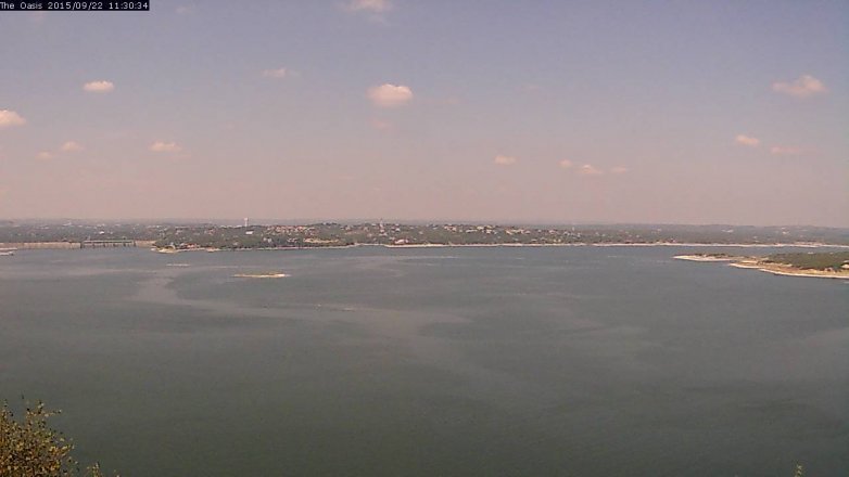 Lake Travis webcam, September 22, 2015 10:35 AM CT