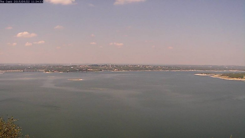 Lake Travis webcam, September 22, 2015 10:40 AM CT