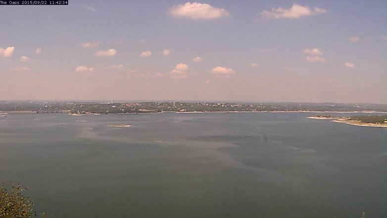Lake Travis webcam, September 22, 2015 10:50 AM CT