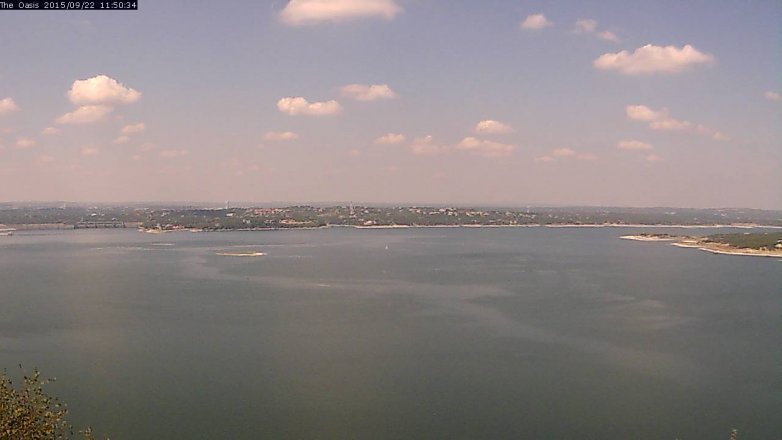 Lake Travis webcam, September 22, 2015 10:55 AM CT