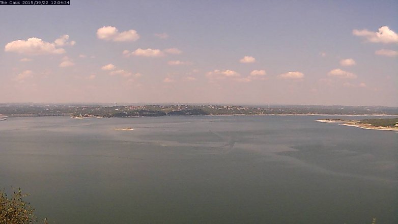 Lake Travis webcam, September 22, 2015 11:10 AM CT