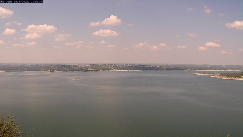 Lake Travis webcam, September 22, 2015 11:15 AM CT