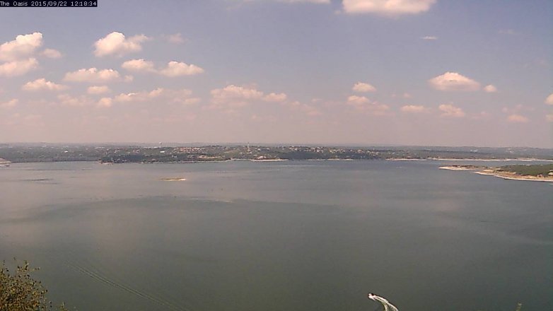 Lake Travis webcam, September 22, 2015 11:25 AM CT