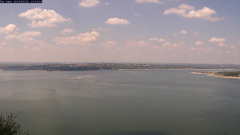 Lake Travis webcam, September 22, 2015 11:40 AM CT