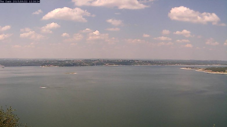 Lake Travis webcam, September 22, 2015 11:45 AM CT
