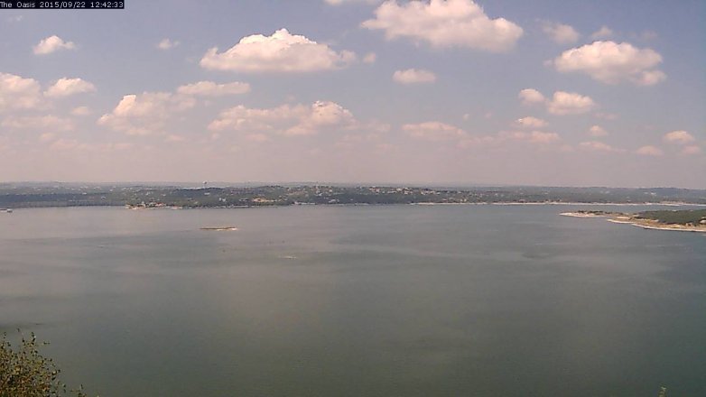 Lake Travis webcam, September 22, 2015 11:50 AM CT