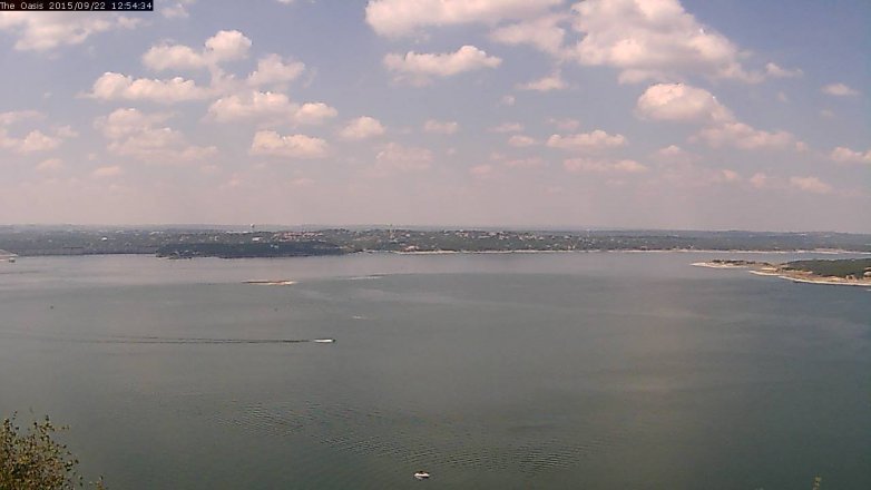 Lake Travis webcam, September 22, 2015 12:00 PM CT