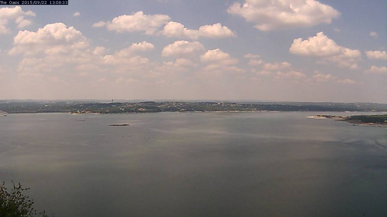 Lake Travis webcam, September 22, 2015 12:15 PM CT