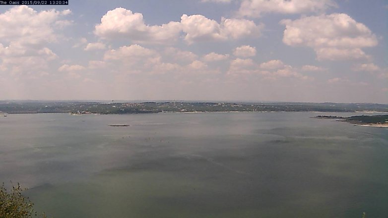 Lake Travis webcam, September 22, 2015 12:25 PM CT