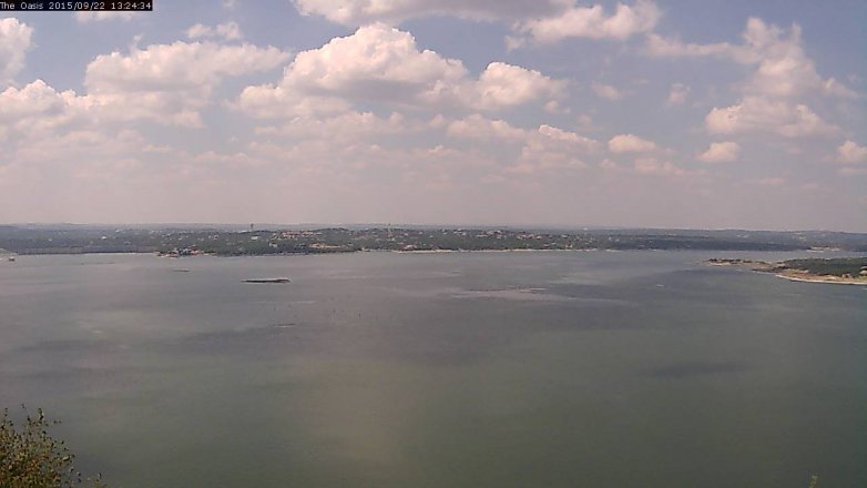 Lake Travis webcam, September 22, 2015 12:30 PM CT
