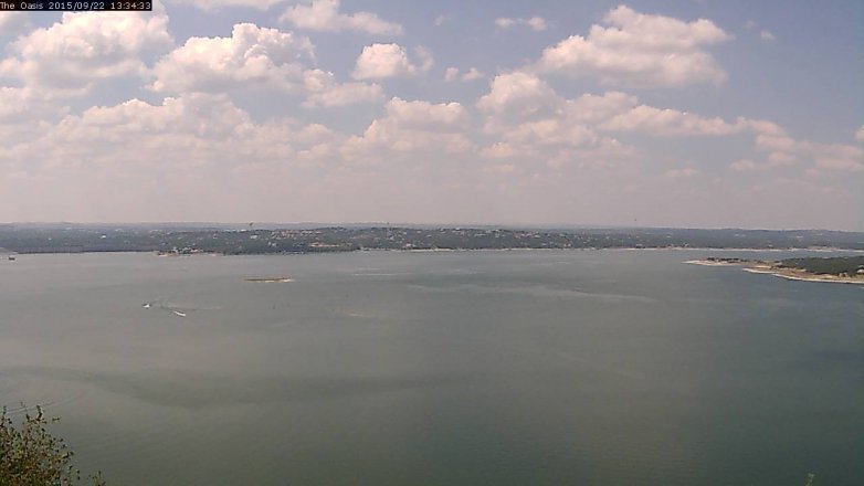 Lake Travis webcam, September 22, 2015 12:40 PM CT