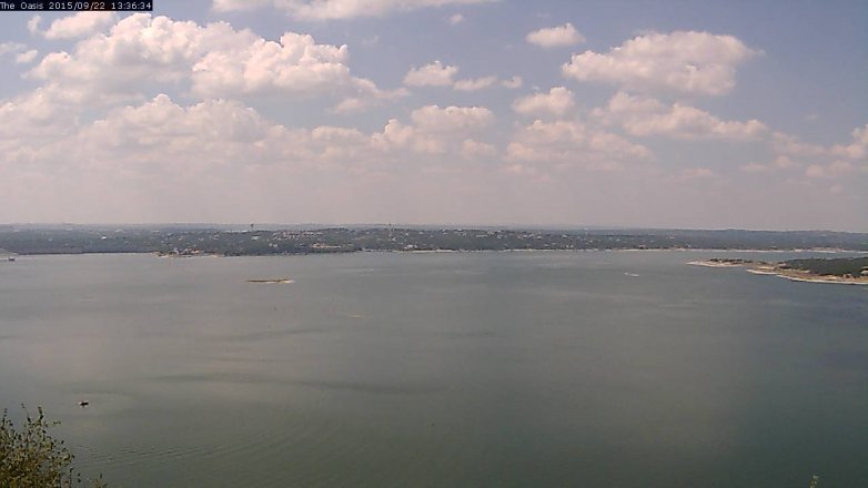 Lake Travis webcam, September 22, 2015 12:45 PM CT