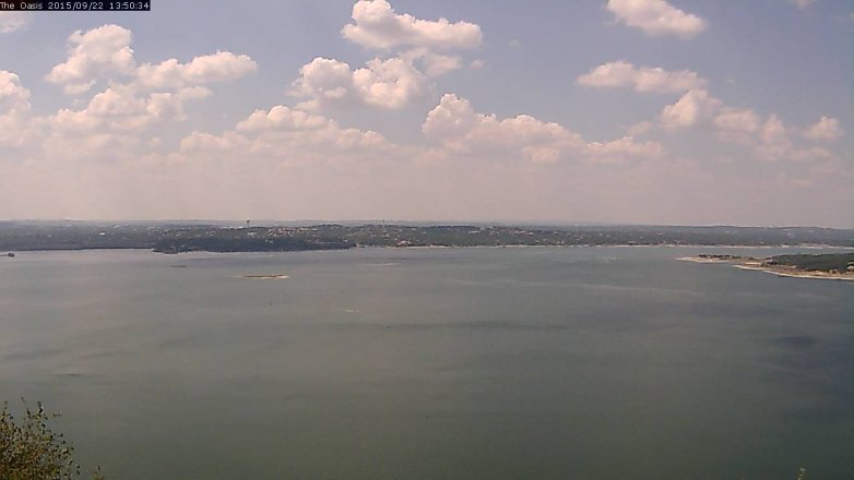 Lake Travis webcam, September 22, 2015 12:55 PM CT