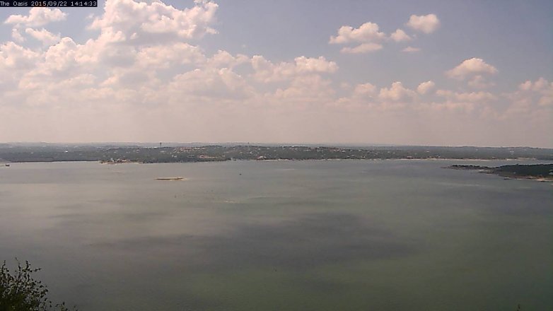 Lake Travis webcam, September 22, 2015 1:20 PM CT
