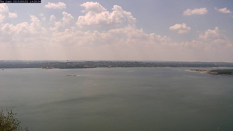 Lake Travis webcam, September 22, 2015 1:35 PM CT