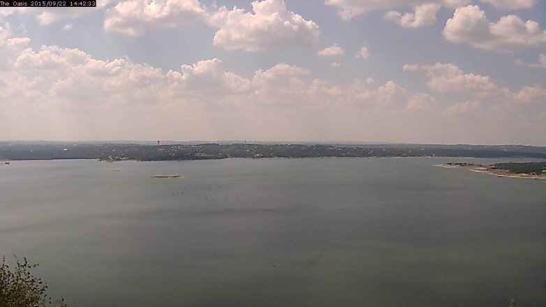 Lake Travis webcam, September 22, 2015 1:50 PM CT