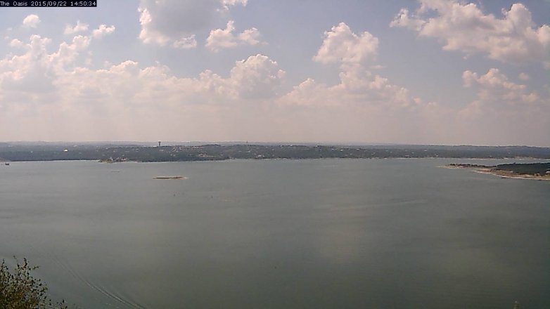 Lake Travis webcam, September 22, 2015 1:55 PM CT