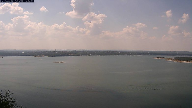 Lake Travis webcam, September 22, 2015 2:00 PM CT