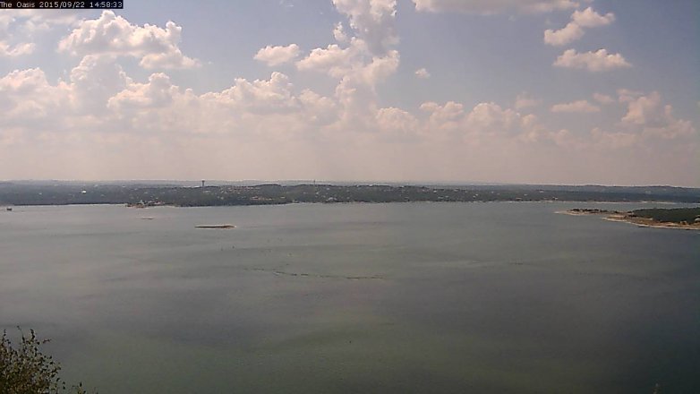 Lake Travis webcam, September 22, 2015 2:05 PM CT