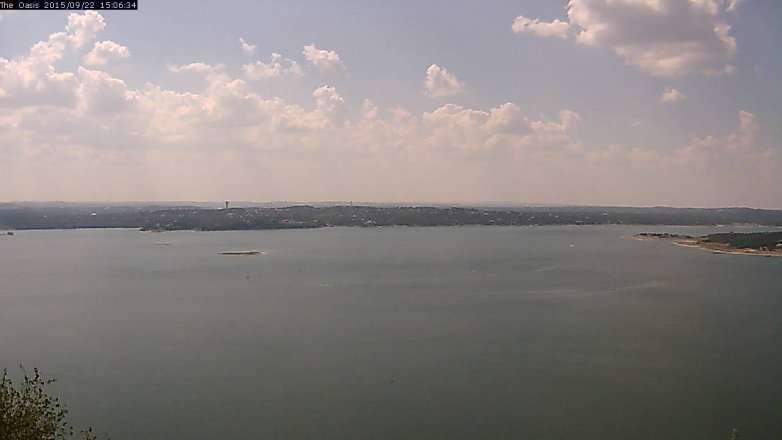Lake Travis webcam, September 22, 2015 2:15 PM CT