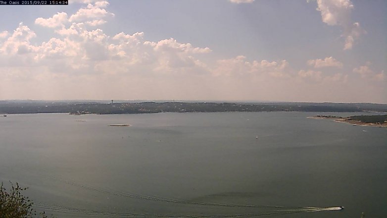 Lake Travis webcam, September 22, 2015 2:20 PM CT