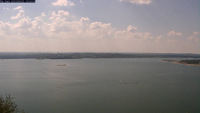 Lake Travis webcam, September 22, 2015 2:25 PM CT