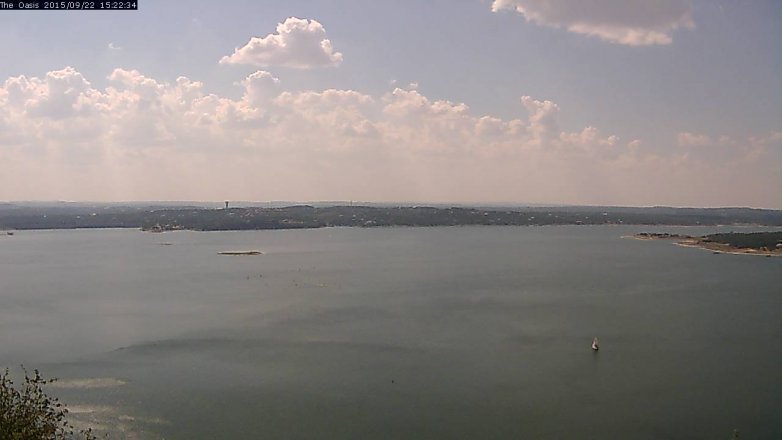 Lake Travis webcam, September 22, 2015 2:30 PM CT