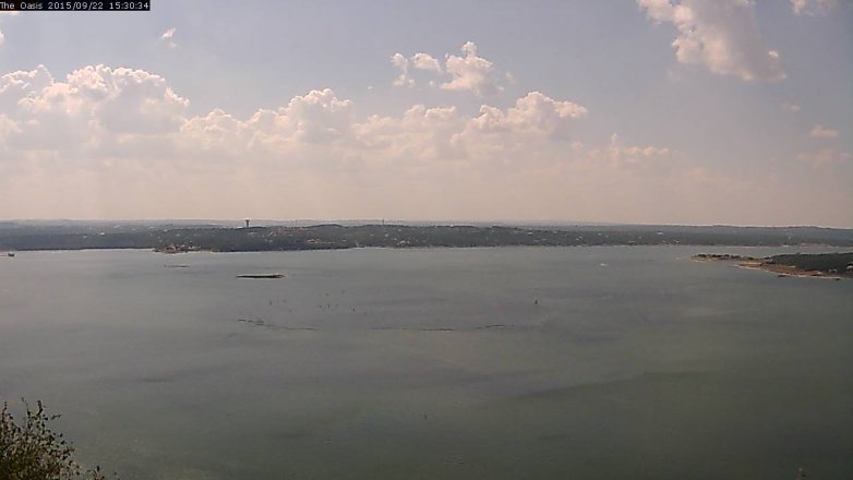 Lake Travis webcam, September 22, 2015 2:35 PM CT